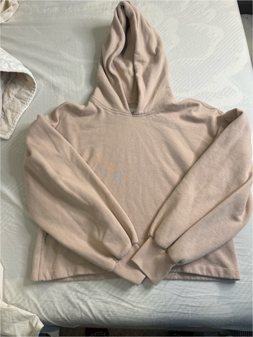 Women’s Hooded Pullover Sweatshirt - Beige